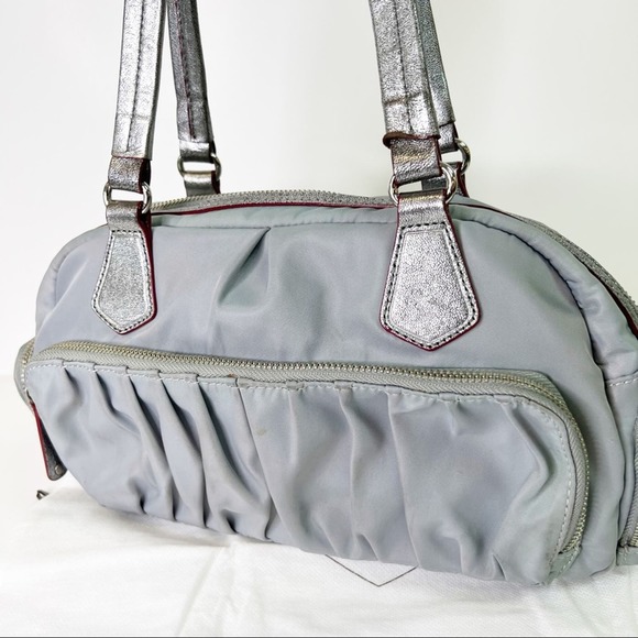 Mz Wallace Light Gray Tote Purse Silver - Picture 6 of 16